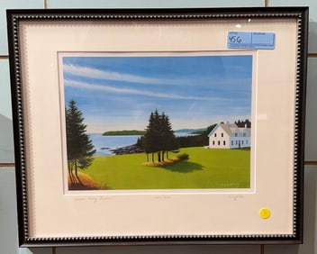 HUEPPCHEN "SUMMER LIVING DOWN EAST" FRAMED PRINT