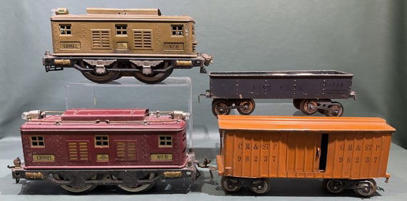 4 PIECE ANTIQUE LIONEL TRAIN SET W/ TRACK