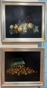 PAIR OF OIL ON BOARD STILL LIFES