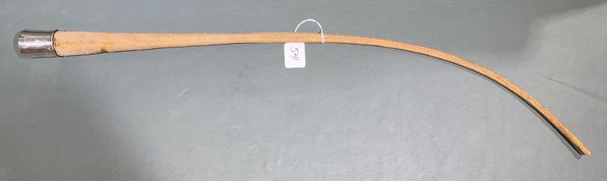 SILVER COIN TIPPED STINGRAY TAIL RIDING WHIP: 30"
