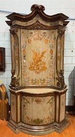 18TH CENTURY VENETIAN PAINTED & GILT WOOD CABINET