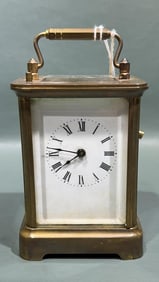 SMALL FRENCH CARRIAGE CLOCK W/ ALARM