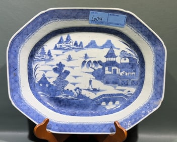 ANTIQUE CANTON MEAT PLATTER