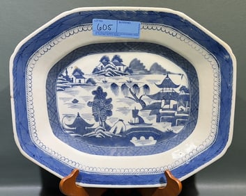 ANTIQUE CANTON MEAT PLATTER
