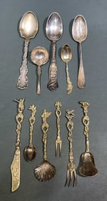 COLLECTION OF STERLING SOUVENIR SPOONS