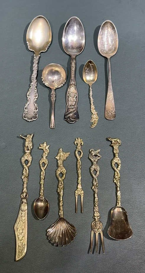 COLLECTION OF STERLING SOUVENIR SPOONS (1 of 3)