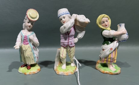 3 GERMAN PORCELAIN FIGURES