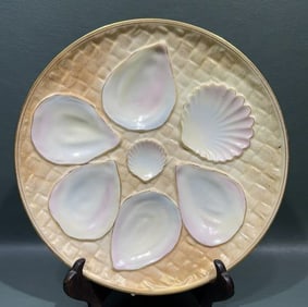ROYAL WORCESTER HAND PAINTED OYSTER PLATE