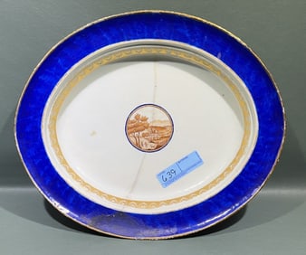 ANTIQUE EXPORT CHINESE PLATTER W/ REPAIRS