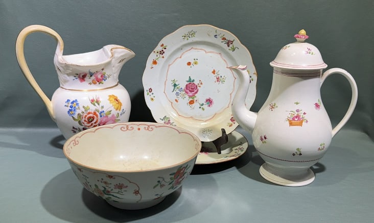 COLLECTION OF EXPORT PORCELAIN: MOST PIECES HAVE REPAIRS ~ PLEASE SEE PHOTOS ~ 10"