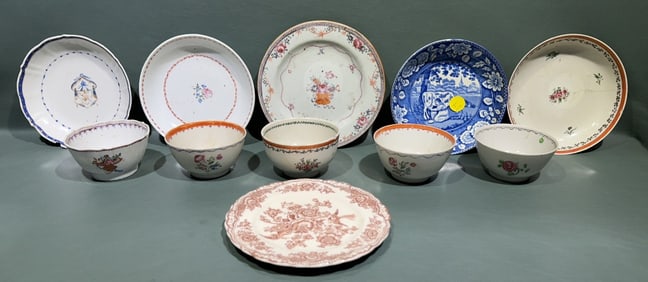 COLLECTION OF EXPORT CUPS & BOWLS