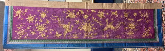 ANTIQUE CHINESE EMBROIDERY PANEL