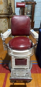 THEO A KOCHS VINTAGE BARBER CHAIR