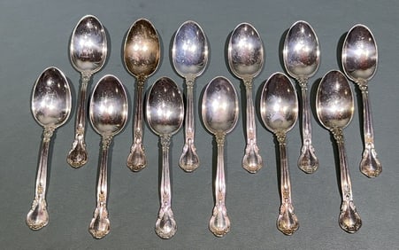 SET OF 12 GORHAM "CHANTILLY" STERLING TABLESPOONS