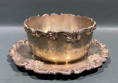 STERLING BOWL & UNDERPLATE