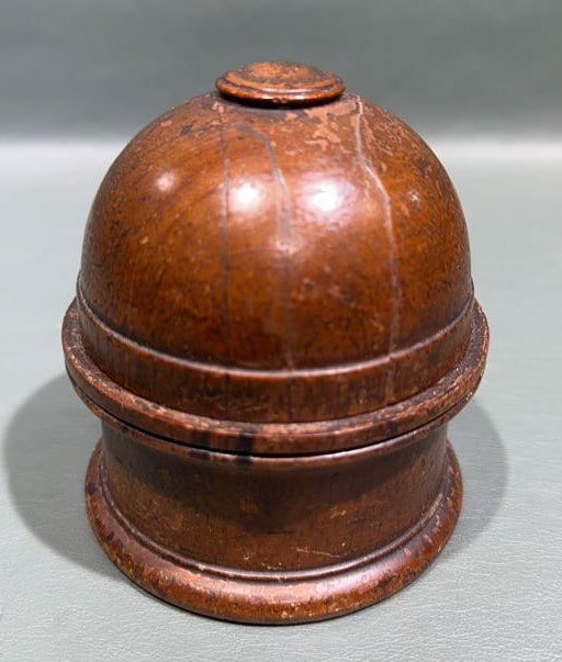 MALTBY, LONDON POCKET GLOBE IN ORGINAL TREEN CASE (1 of 8)