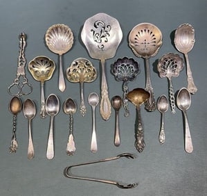 COLLECTION VARIOUS STERLING SERVING PIECES