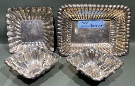 4 VARIOUS STERLING BOWLS