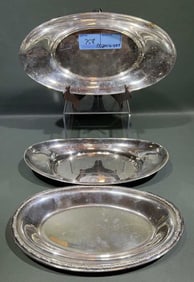 3 STERLING LOAF DISHES
