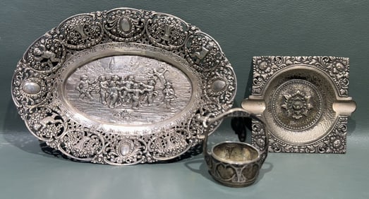 3 PIECES OF 800 SILVER