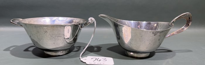 REED & BARTON STERLING CREAMER & SUGAR