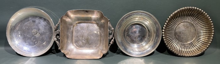 4 VARIOUS STERLING SERVING BOWLS