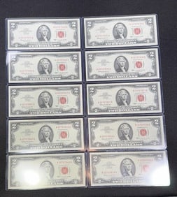 10 - 1963 $2 BILLS