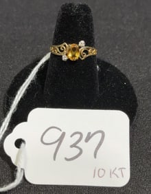 10 KT GOLD FILIGREE LADIES RING