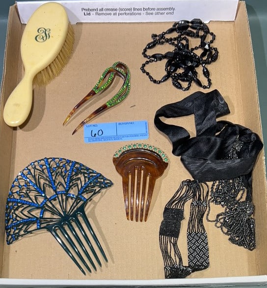 COLLECTION OF HAIR COMBS & BEADED ACCESSORIES (1 of 3)