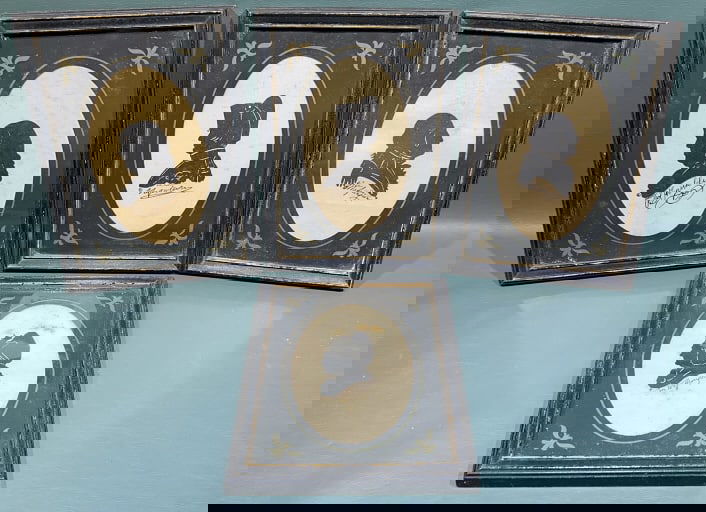 4 VARIOUS FRAMED SILHOUETTES (1 of 4)