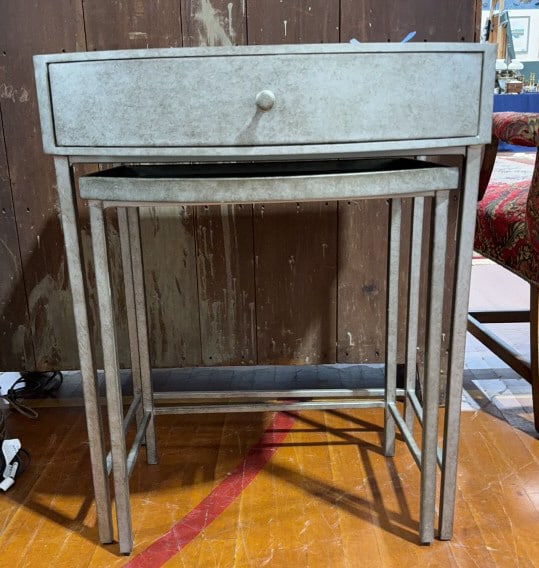 METAL INDUSTRIAL NESTING TABLE: 24" X 18" X 30"