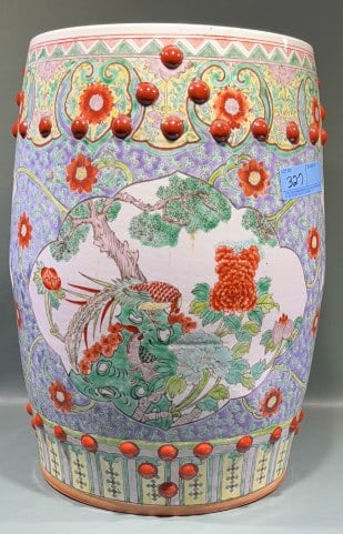 ORIENTAL DECORATED GARDEN SEAT (1 of 5)