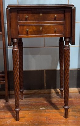 ANTIQUE MAHOGANY 2 DRAWER STAND (1 of 7)