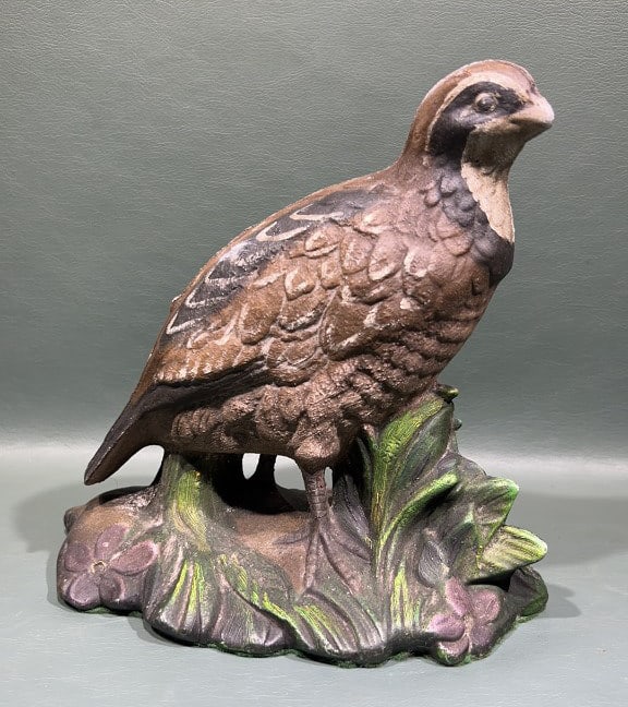 CAST IRON QUAIL DOOR STOP: 7" X 7"