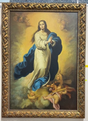LARGE OIL ON CANVAS "THE IMMACULATE CONCEPTION" (1 of 6)