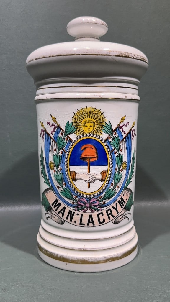 ANTIQUE HANDPAINTED APOTHECARY JAR (1 of 5)