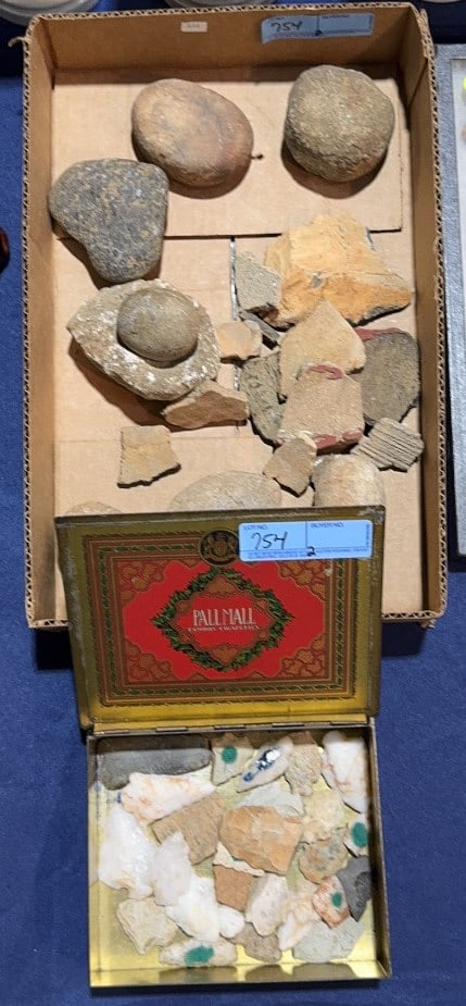 NATIVE AMERICAN POINTS, POTTERY SHARDS & STONE (1 of 6)