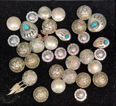 COLLECTION OF NATIVE AMERICAN BUTTON COVERS: ~