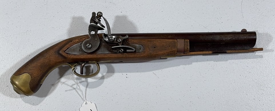 CONTEMPORARY FLINTLOCK PISTOL: ~