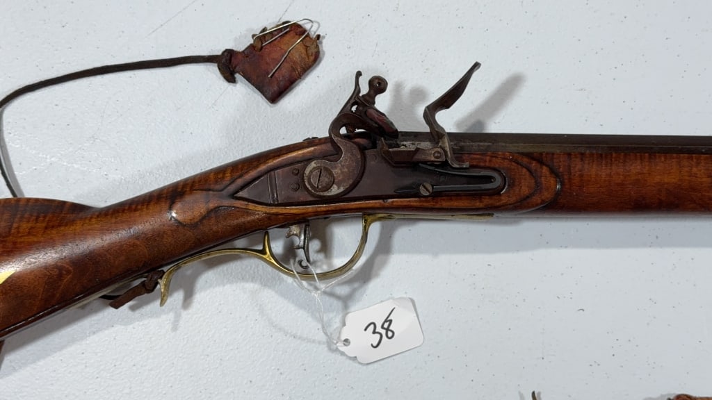 EDWARD DEREN HANDMADE TIGER MAPLE FLINTLOCK: ~