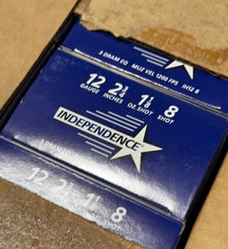 10 BOXES OF INDEPENDENCE 12GA ~ 8 SHOT