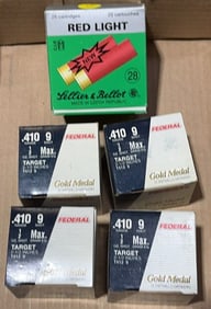4 BOXES OF .410 & 1 BOX OF 28GA SHELLS