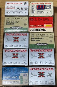10 BOXES OF 20GA AMMO