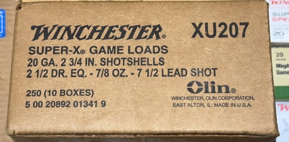 WINCHESTER SUPER X 20GA ~ 7 1/2'S - NEVER OPENED