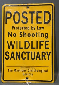 WILDLIFE SANCTUARY METAL SIGN