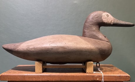 EARLY CANVASBACK HEN WORKING DECOY