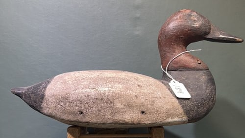 OVER-SIZED CANVASBACK DRAKE WORKING DECOY