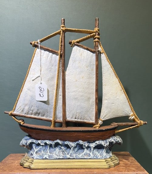 CAST IRON SHIP DOORSTOP: 13" X 14"