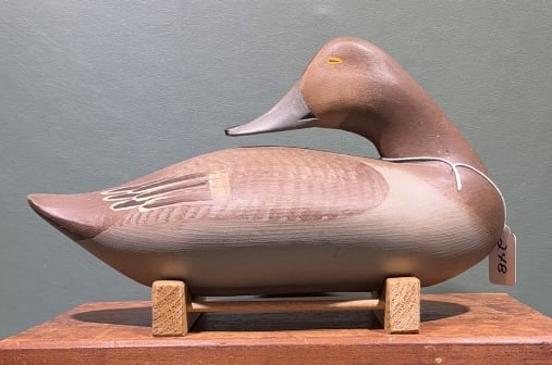 CLAURENCE BAUER FULL SIZE SLEEPER HEN BLUEBILL: 14" X 7"