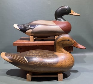 PAIR OF BUTCH WAGNOR MALLARD DECOYS